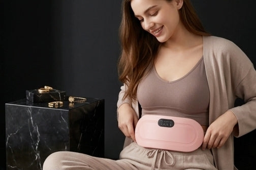 GlideGlow Bliss — Smart Heat & Massage Relief Belt for Period & Muscle Pain