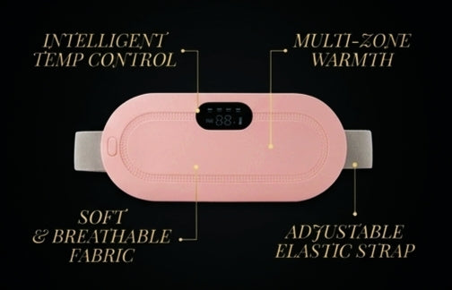GlideGlow Bliss — Smart Heat & Massage Relief Belt for Period & Muscle Pain