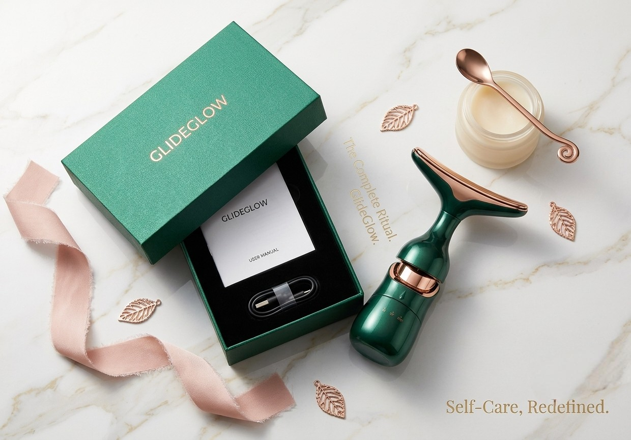 GlideGlow Sculpt™ Premium LED Face & Neck Massager