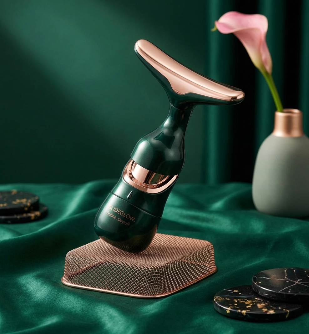 GlideGlow Sculpt™ Premium LED Face & Neck Massager